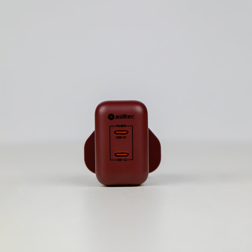 aslitec VexoraGaN 45W â Compact GaN Charger, Dual USB-C Ports