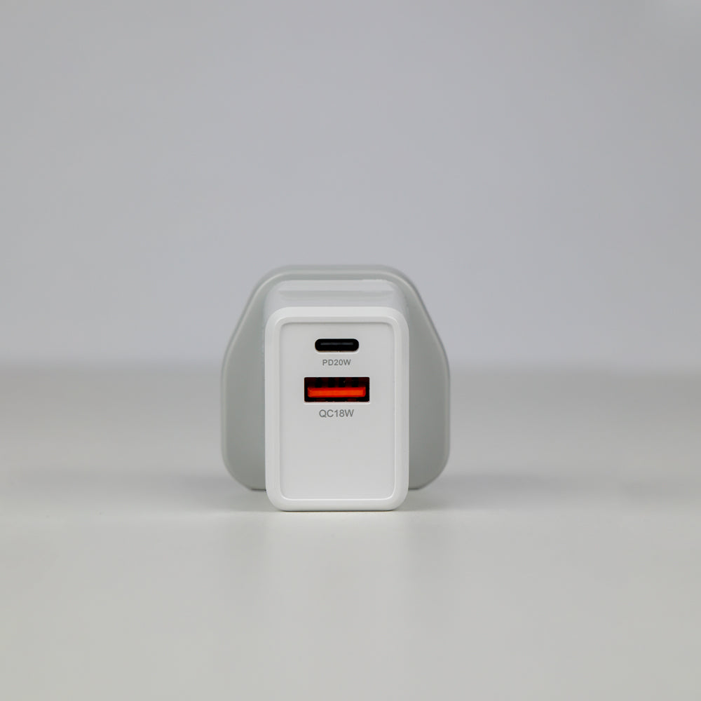 90 Percent ThunderNeo Volt+ 20W Dual Port Wall Charger | White