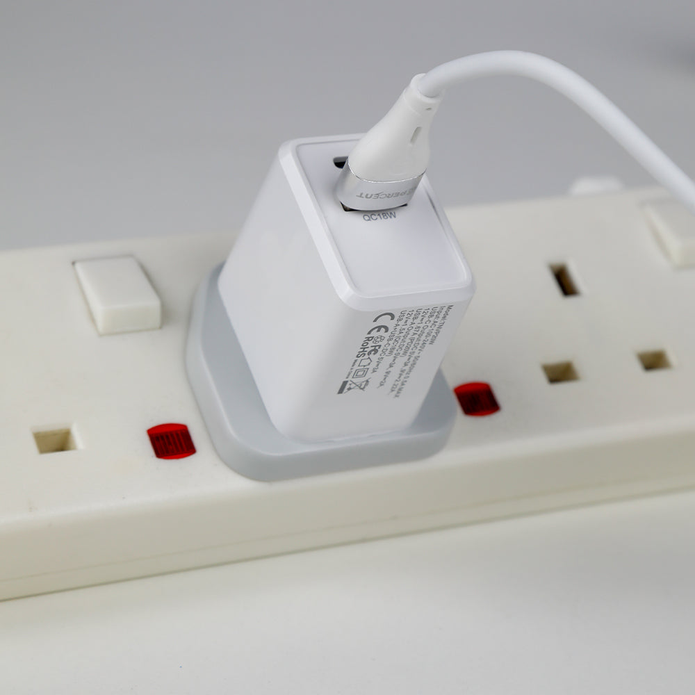 90 Percent ThunderNeo Volt+ 20W Dual Port Wall Charger | White