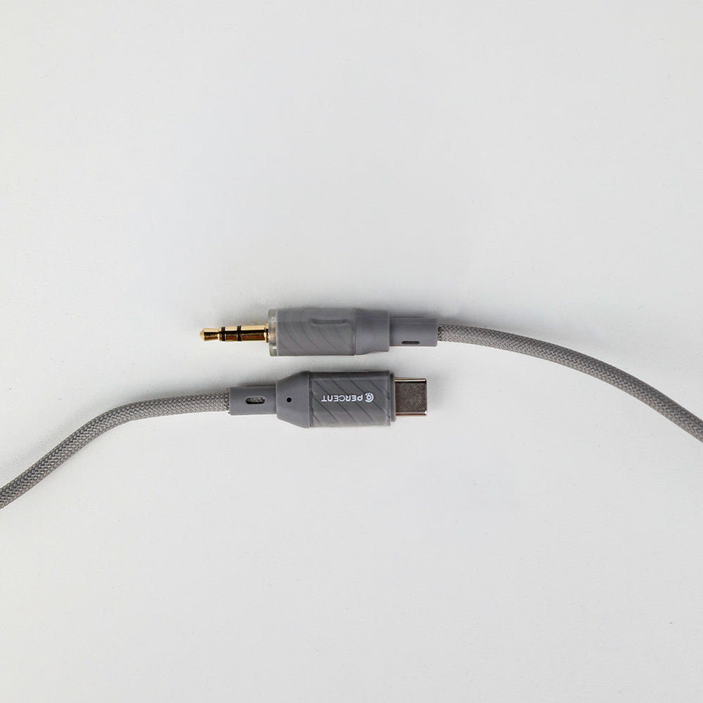 90 Percent Audio Flex 90 – Type-C to AUX Audio Braided Cable, 1M