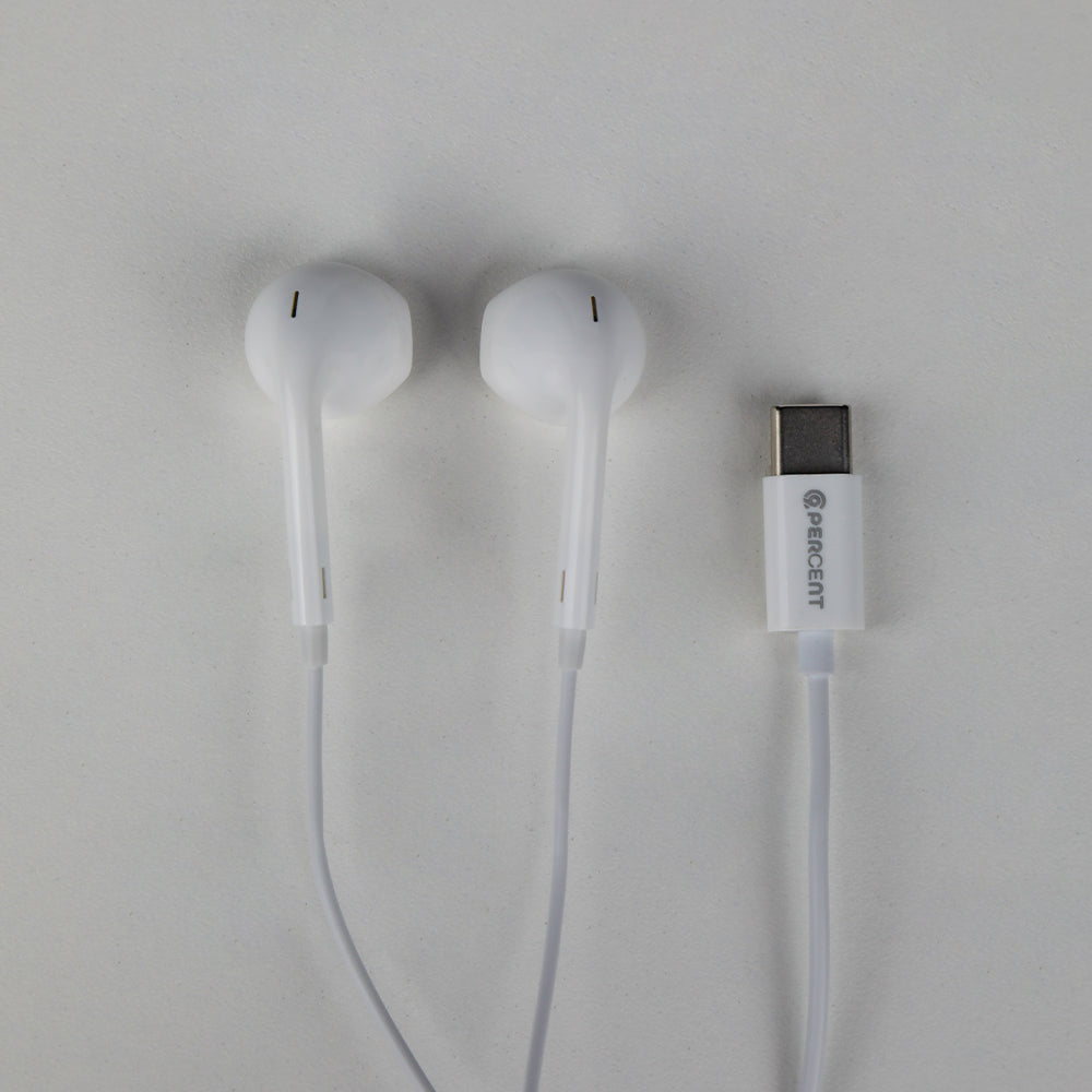 90 Percent SoundDrift Line 90C – USB-C Headphones (1.2m) | White