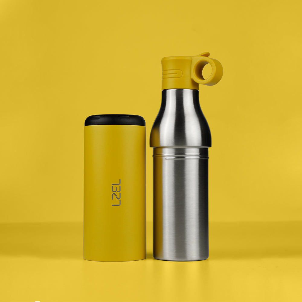 LZEL Natura Elva Vacuum Bottle Dual 400â€¯mL + 400â€¯mL