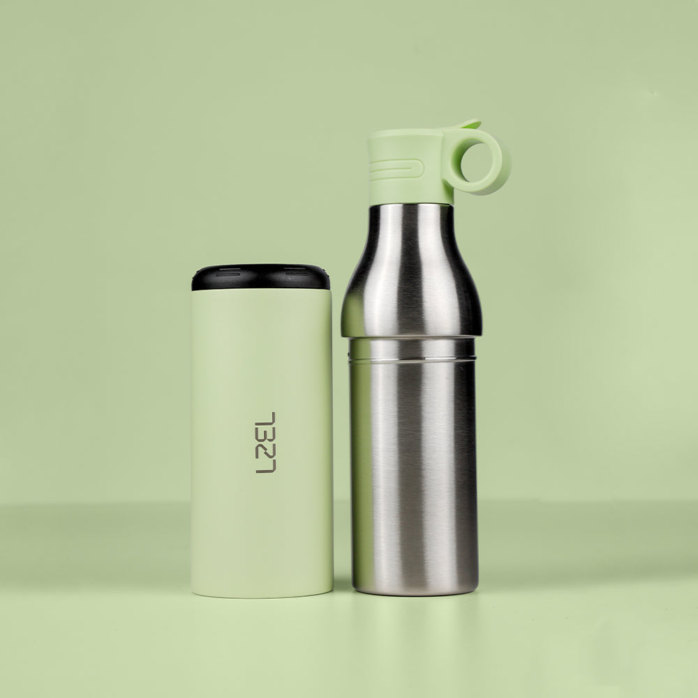 LZEL Natura Elva Vacuum Bottle Dual 400â€¯mL + 400â€¯mL