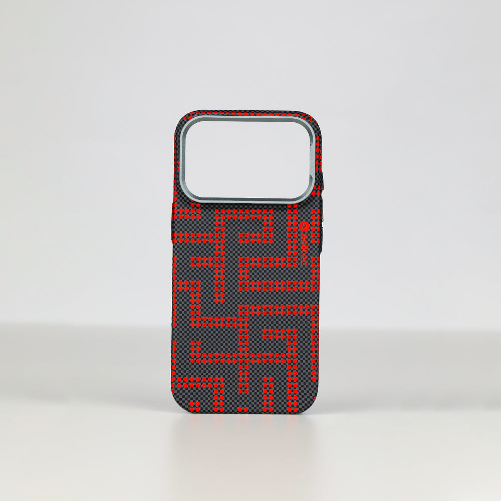 aslitec MAZEMAG MagSafe Case with Maze Pattern & Metal Accents for iPhone 18 Pro & 18 Pro Max