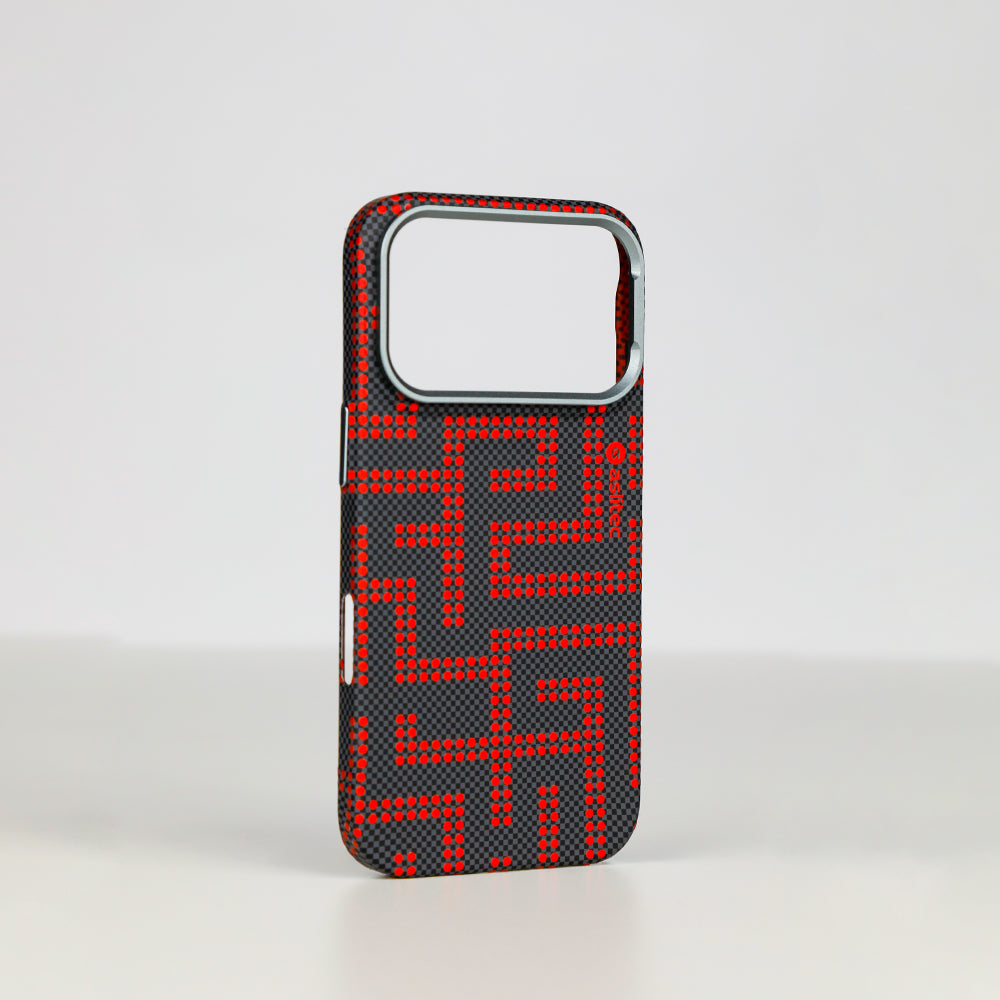 aslitec MAZEMAG MagSafe Case with Maze Pattern & Metal Accents for iPhone 18 Pro & 18 Pro Max