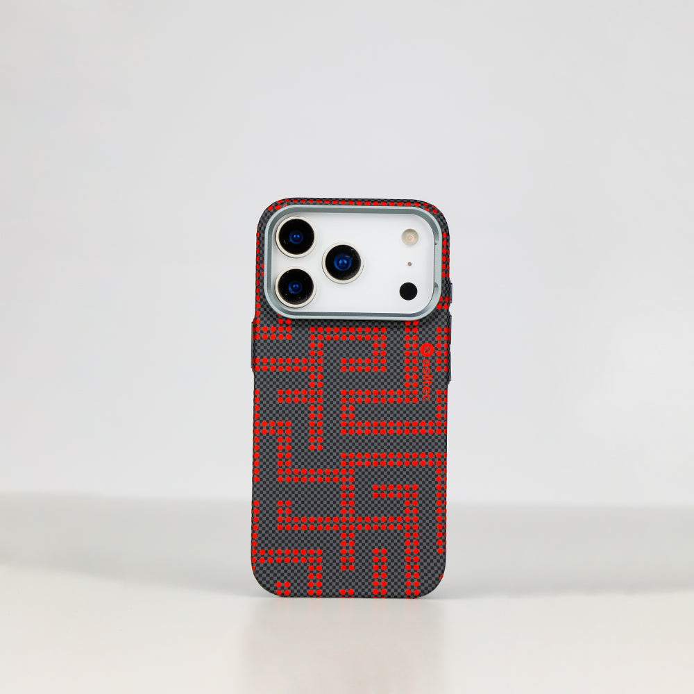 aslitec MAZEMAG MagSafe Case with Maze Pattern & Metal Accents for iPhone 18 Pro & 18 Pro Max