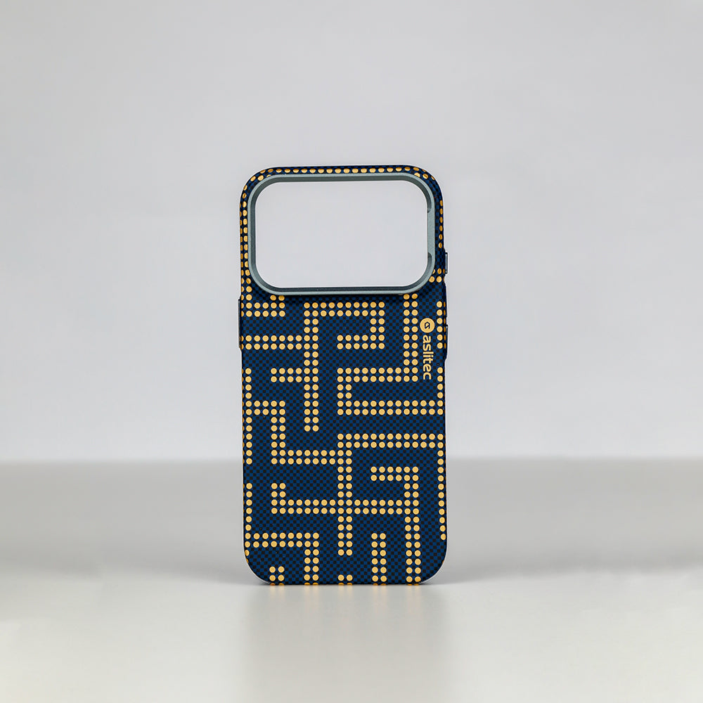 aslitec MAZEMAG MagSafe Case with Maze Pattern & Metal Accents for iPhone 18 Pro & 18 Pro Max