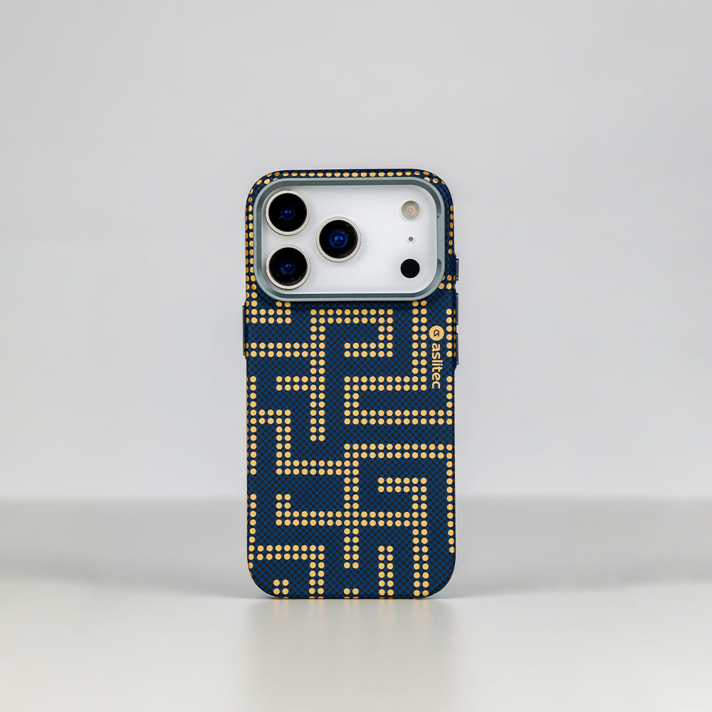 aslitec MAZEMAG MagSafe Case with Maze Pattern & Metal Accents for iPhone 18 Pro & 18 Pro Max