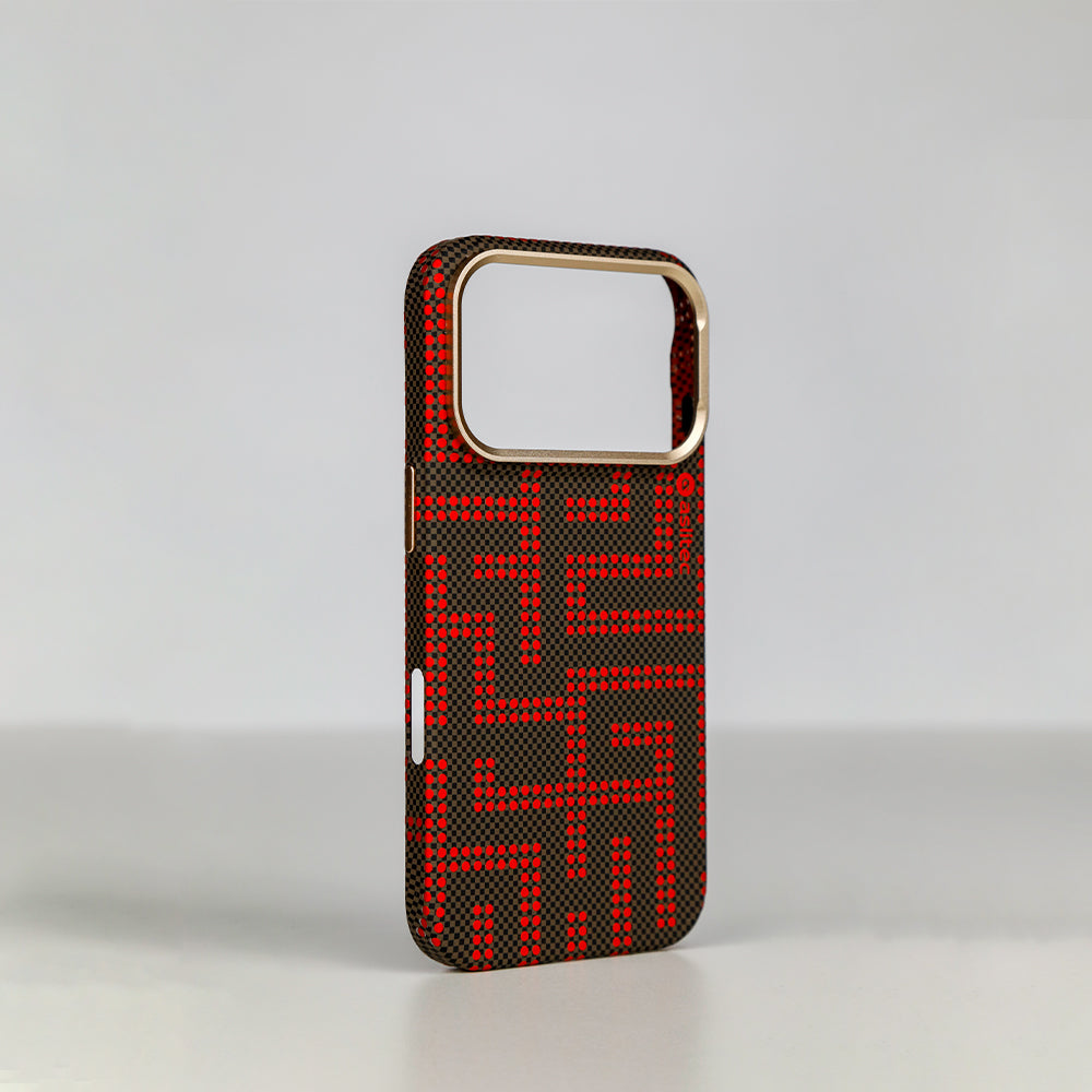 aslitec MAZEMAG MagSafe Case with Maze Pattern & Metal Accents for iPhone 18 Pro & 18 Pro Max
