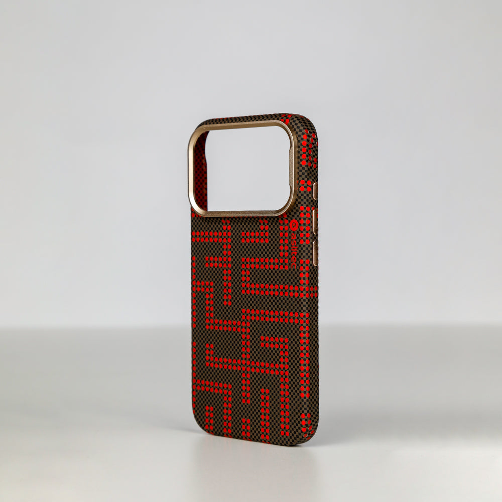aslitec MAZEMAG MagSafe Case with Maze Pattern & Metal Accents for iPhone 18 Pro & 18 Pro Max