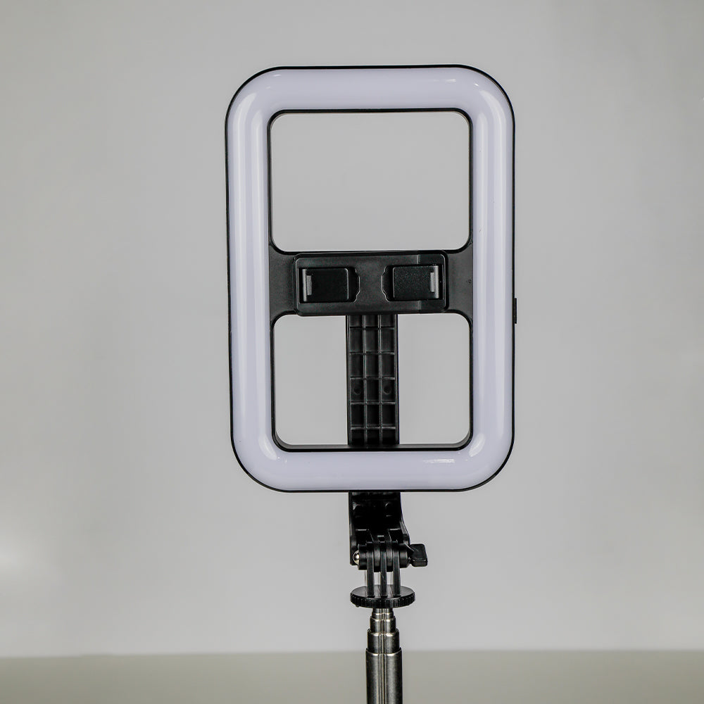 LZEL LensSnap Series 3-in-1 Selfie Stick with Tripod & Ring Light | Black