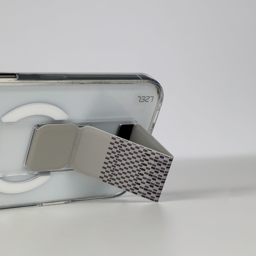 LZEL Clear Leathertand Crystal Clear Magsafe Case With Leather Kickstand For iPhone 18 Pro & 18 Pro Max