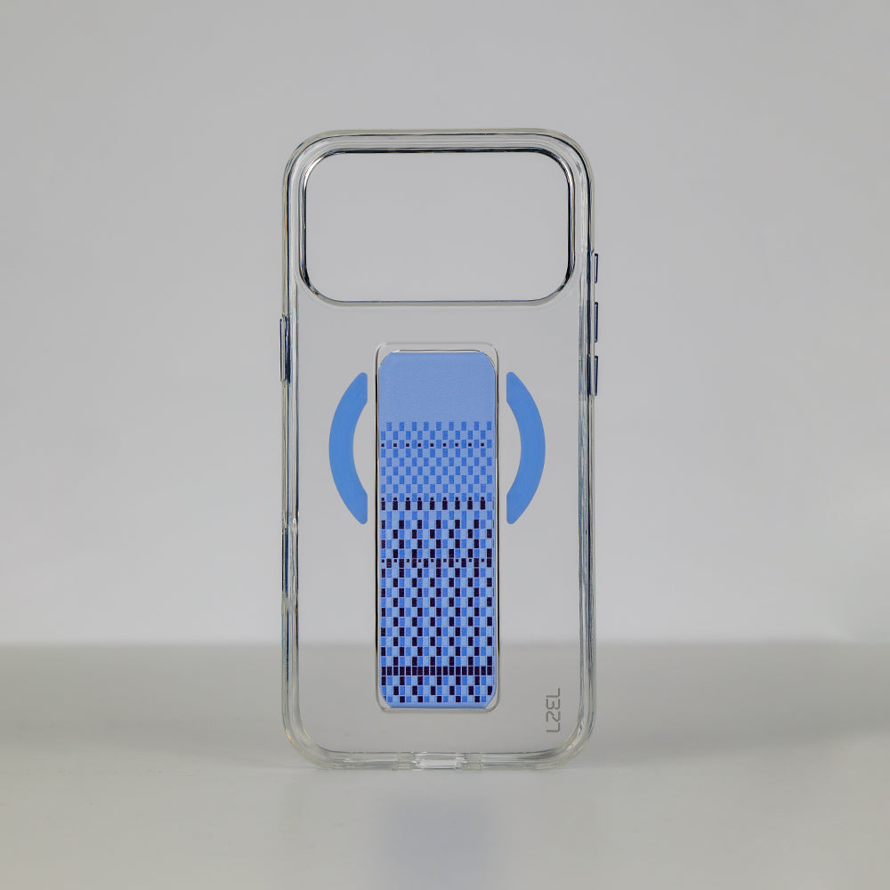 LZEL Clear Leathertand Crystal Clear Magsafe Case With Leather Kickstand For iPhone 18 Pro & 18 Pro Max