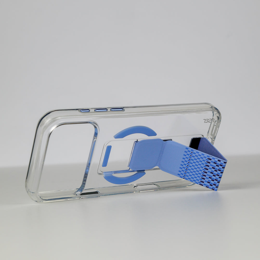 LZEL Clear Leathertand Crystal Clear Magsafe Case With Leather Kickstand For iPhone 18 Pro & 18 Pro Max