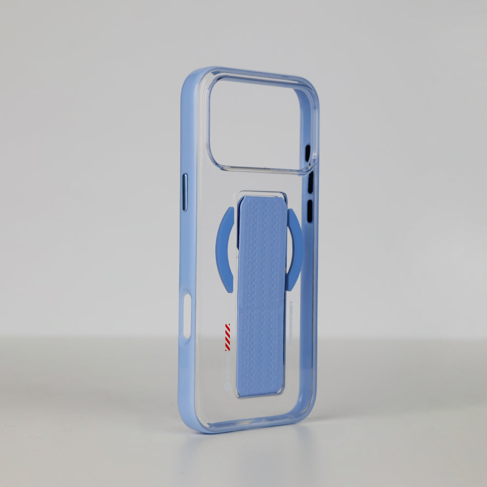 aslitec Luxestand Mag Crystal Clear Magsafe Case With Leather Kickstand For iPhone 18 Pro