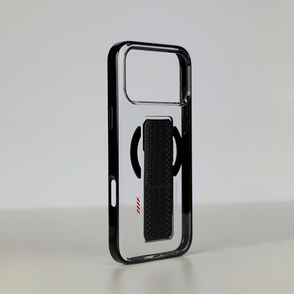 aslitec Luxestand Mag Crystal Clear Magsafe Case With Leather Kickstand For iPhone 18 Pro