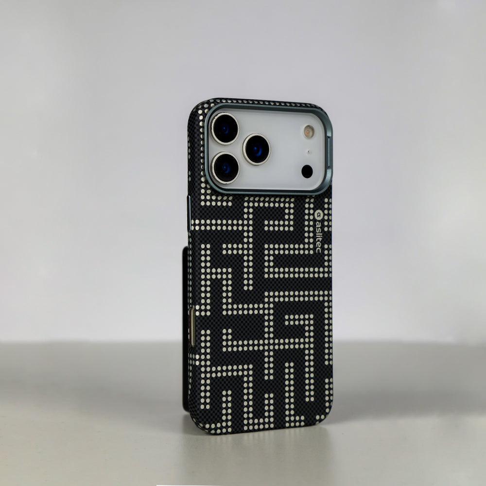 aslitec MAZEMAG MagSafe Case with Metal Accents & Maze Pattern for iPhone 18 Pro & 18 Pro Max