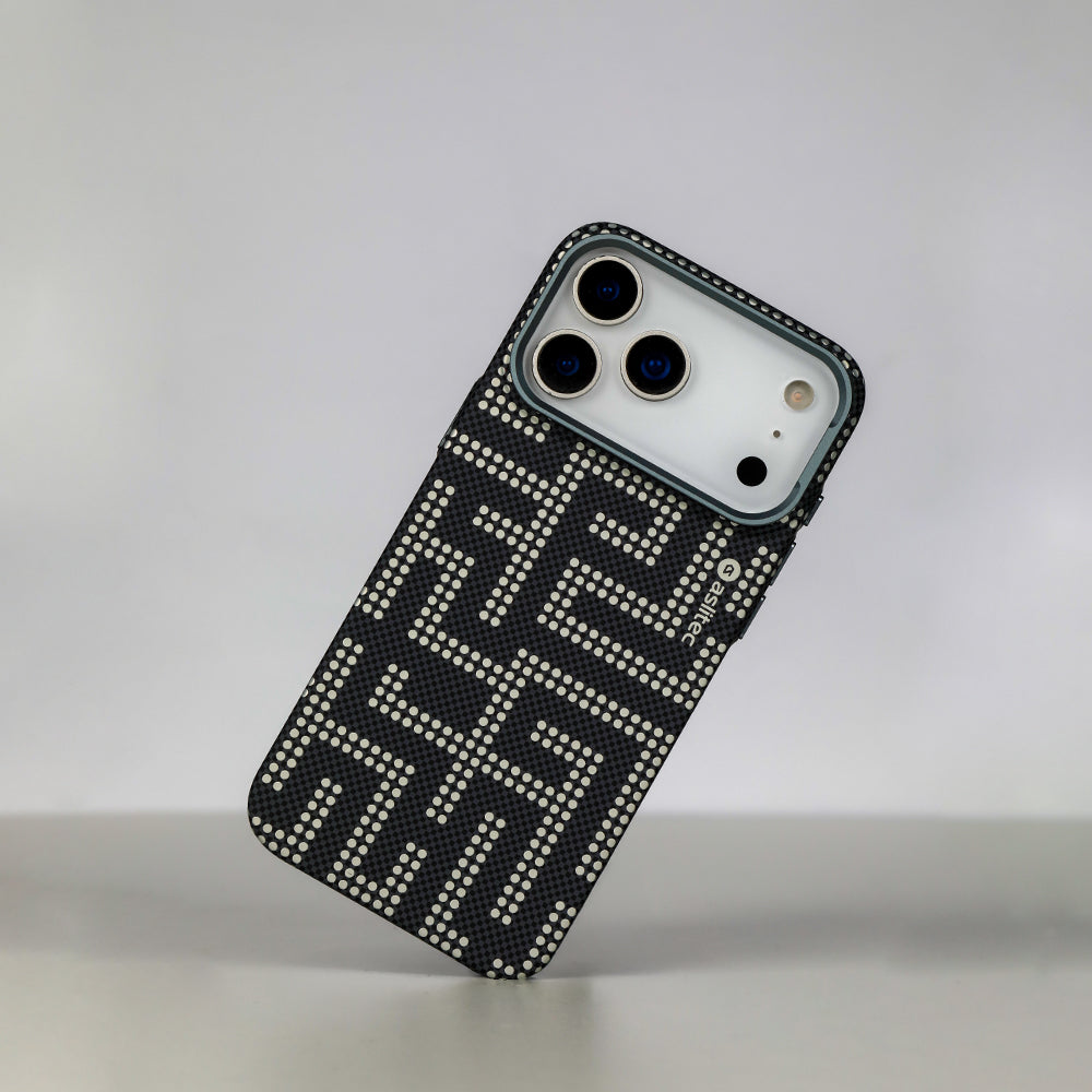 aslitec MAZEMAG MagSafe Case with Metal Accents & Maze Pattern for iPhone 18 Pro & 18 Pro Max