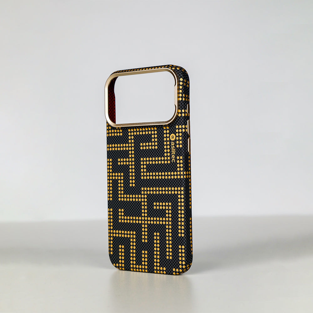 aslitec MAZEMAG MagSafe Case with Metal Accents & Maze Pattern for iPhone 18 Pro & 18 Pro Max