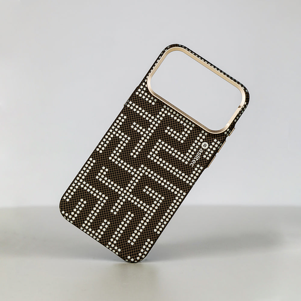 aslitec MAZEMAG MagSafe Case with Metal Accents & Maze Pattern for iPhone 18 Pro Max