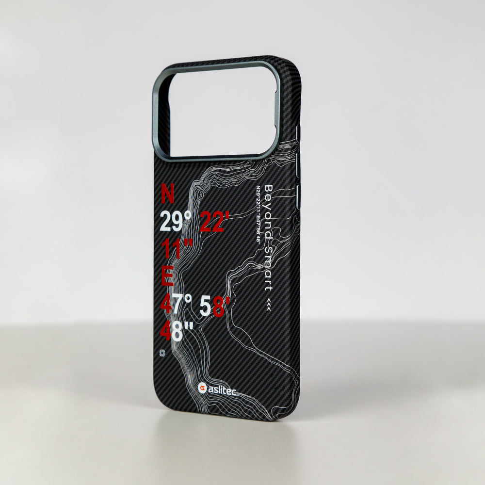 aslitec Geomag Armor Metal Accents Magsafe Case Wit Coordinates Design Case For iPhone 18 Pro Max