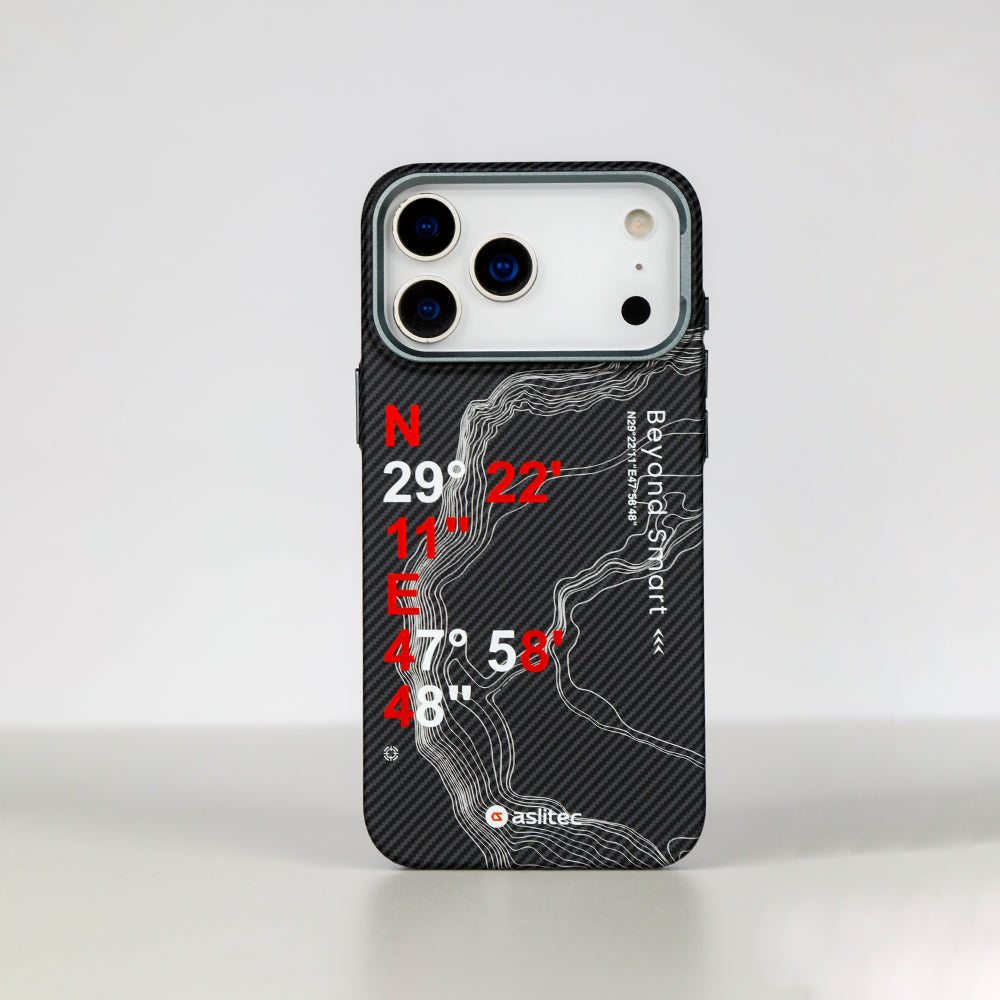 aslitec Geomag Armor Metal Accents Magsafe Case Wit Coordinates Design Case For iPhone 18 Pro Max