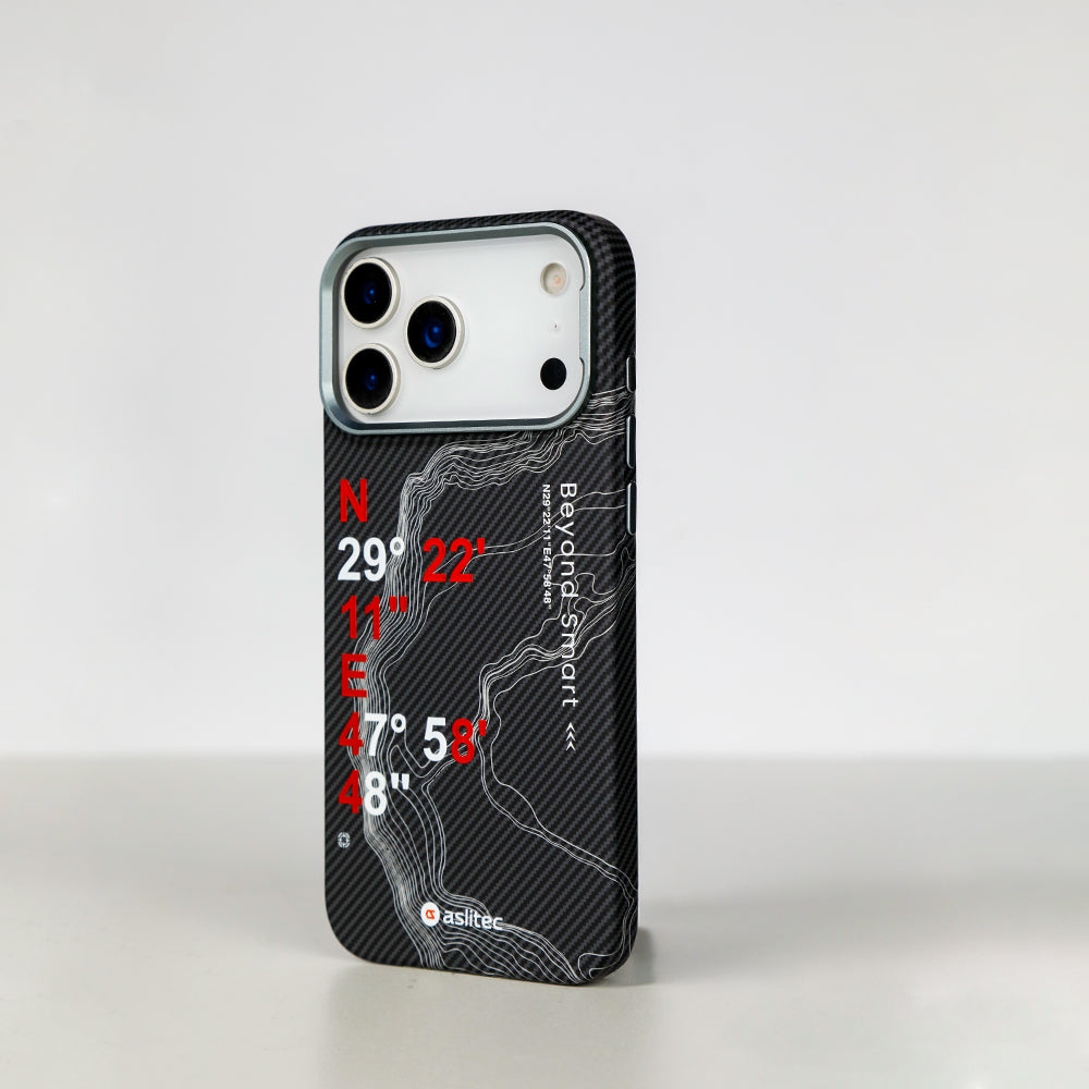 aslitec Geomag Armor Metal Accents Magsafe Case Wit Coordinates Design Case For iPhone 18 Pro