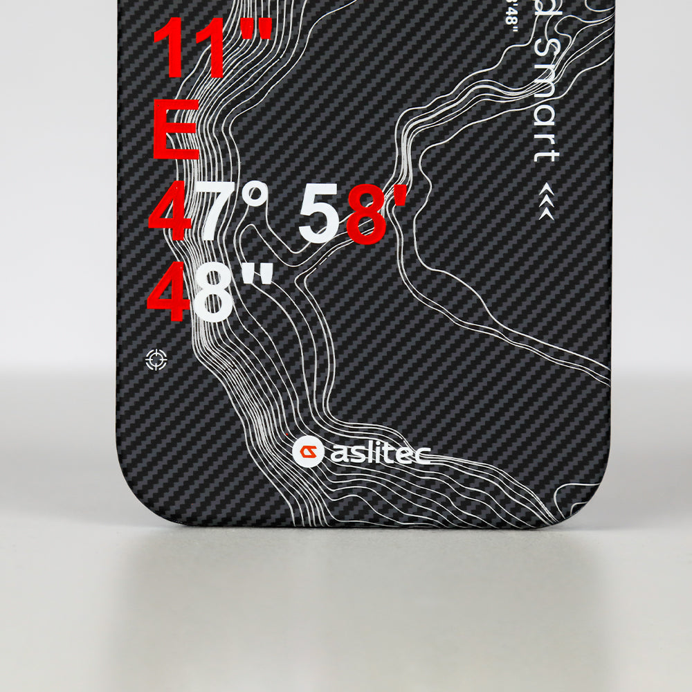 aslitec Geomag Armor Metal Accents Magsafe Case Wit Coordinates Design Case For iPhone 18 Pro Max