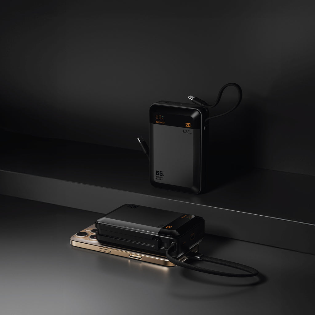 LZEL ZenoFlex Charge+ Mini 20000mAh PD Power Bank â€“ 65W Output / 40W Input | Gray