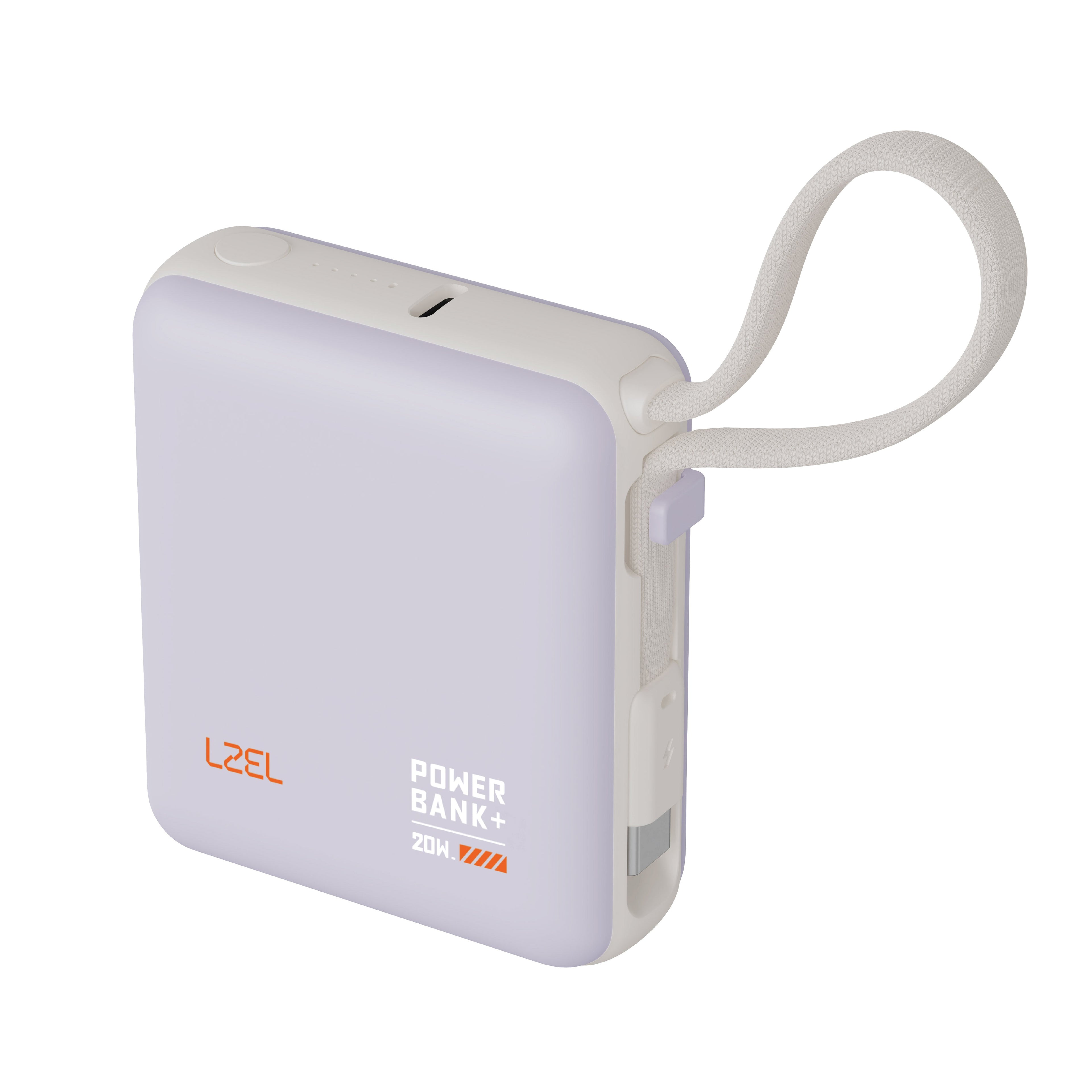 LZEL ZenoFlex Volt Mini 10000mAh PD Power Bank â€“ 20W Output / 18W Input | White