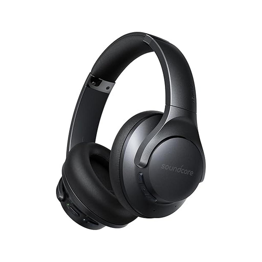 Anker Soundcore Life Q20+ Wireless Over-Ear Headphones Bluetooth 5.0 with Active Noise Cancellation, Transparency Mode, Hi-Res Audio (AUX), Custom App Support | Black