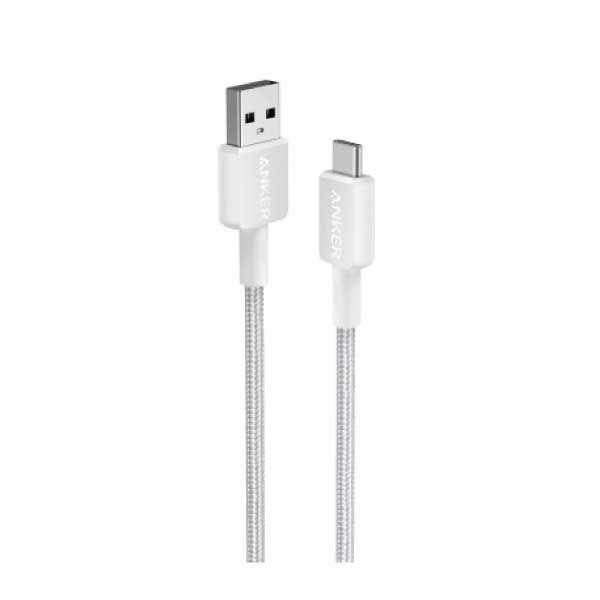 Anker 322 Usb-a To Usb-c Cable 3ft Braided 0.9m | White