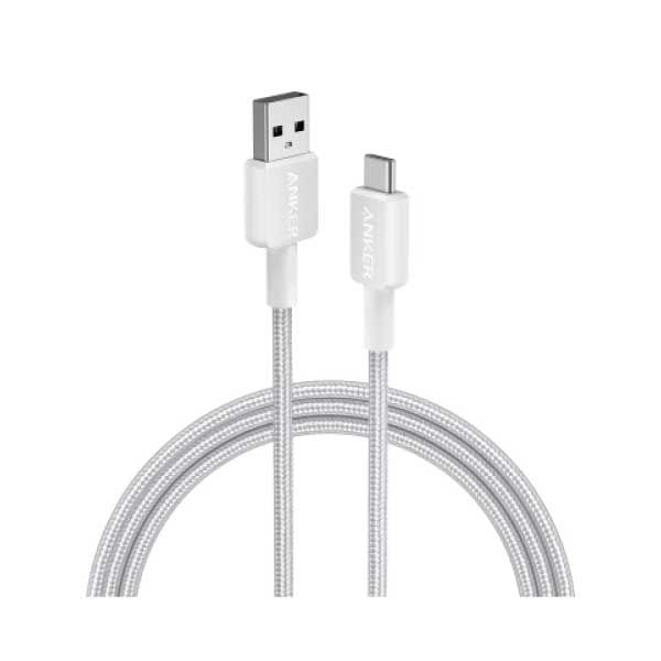Anker 1.8m/6ft 322 USB-A to USB-C Braided Cable - White | A81H6H21