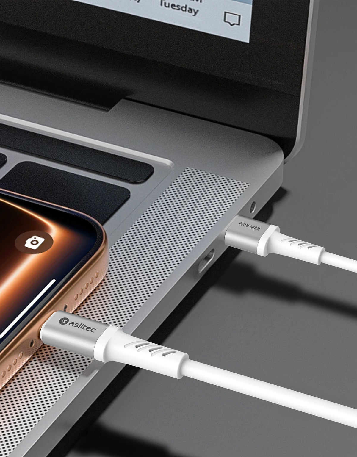 aslitec GRAPHENEX 65W Fast Charging & Data Cable USB-A to USB-C