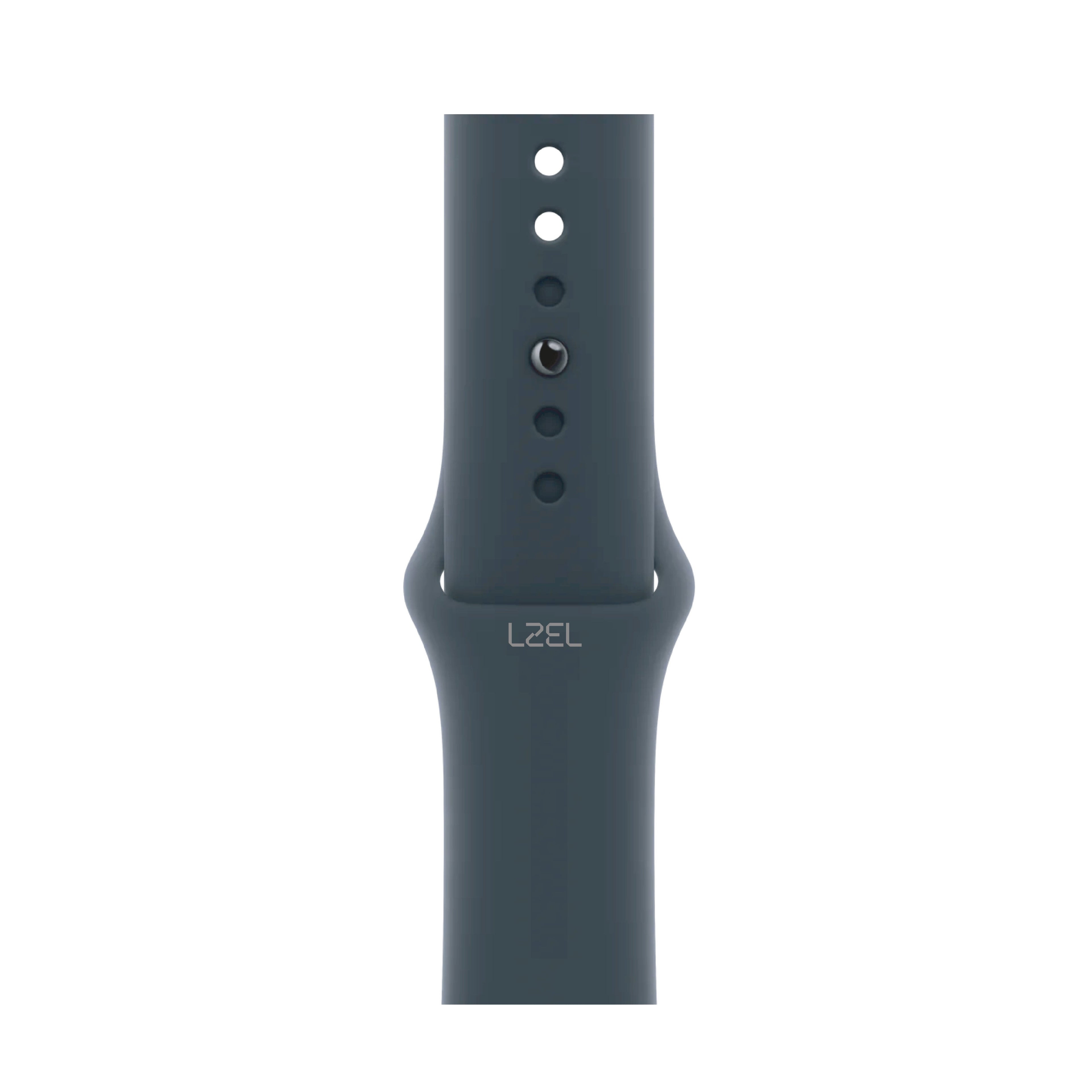 LZEL 38/40/41/42MM AvalonFlex Series 10 Silicone Watch Band | Midnight Black