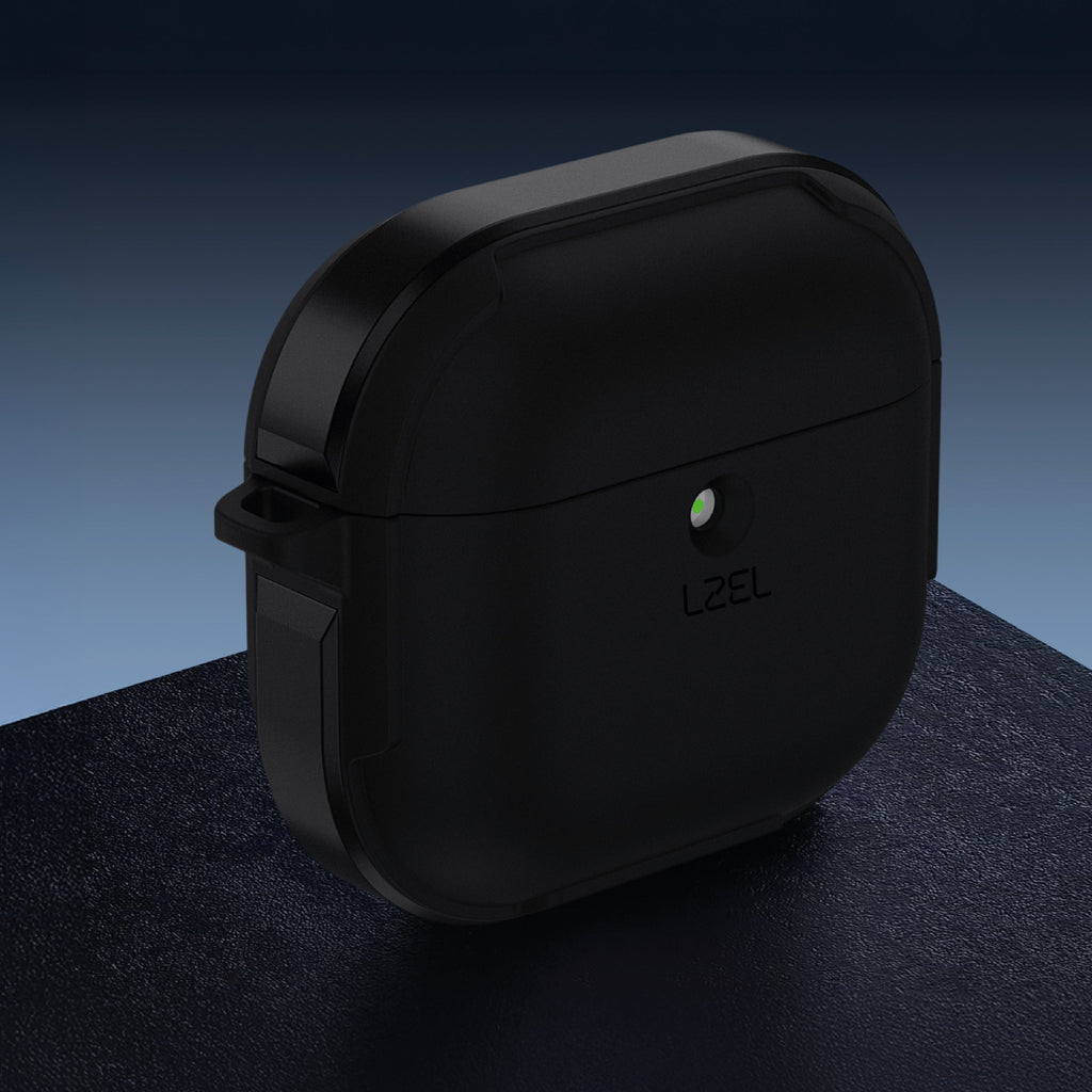 LZEL Aurum Airpods 4 Case Guard Pro Anti Fall Premium Hard Pc Case | Black