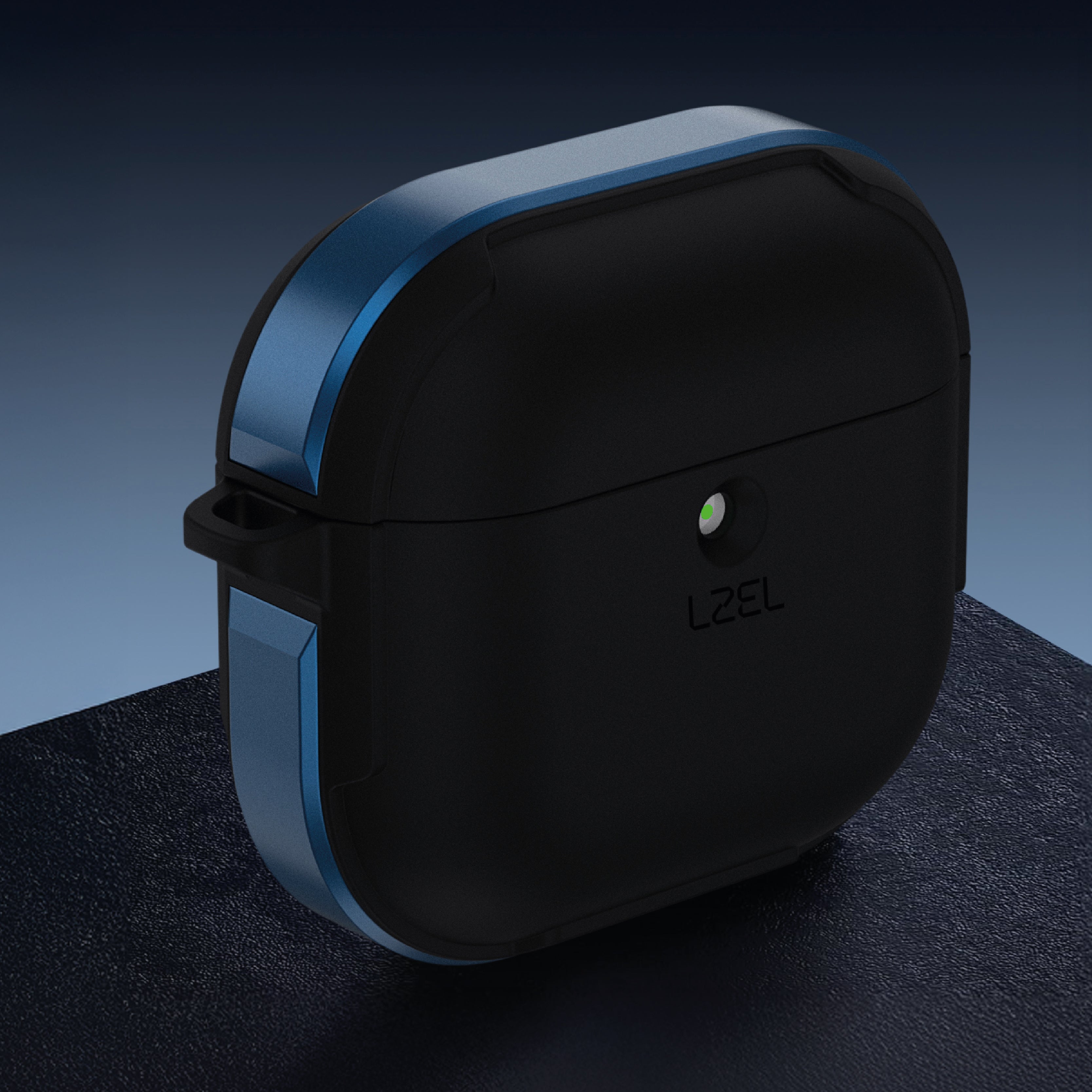 LZEL Aurum Airpods 4 Case Guard Pro Anti Fall Premium Hard Pc Case | Black / Navy Blue