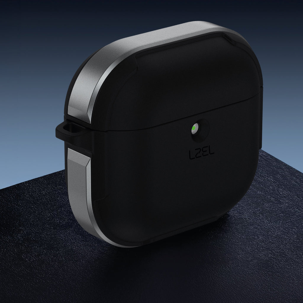 LZEL Aurum Airpods 4 Case Guard Pro Anti Fall Premium Hard Pc Case | Gray