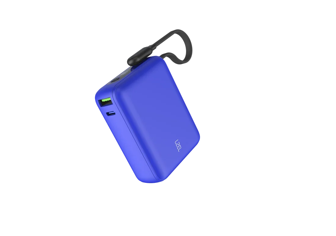 LZEL PrimeBrio 20K Mini PD Power Bank – 20000mAh, 40W, Built-in Type-C Cable