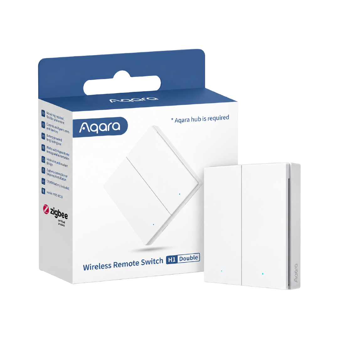 Aqara Wireless Remote Switch Double Rocker, Wireless Wall Switch