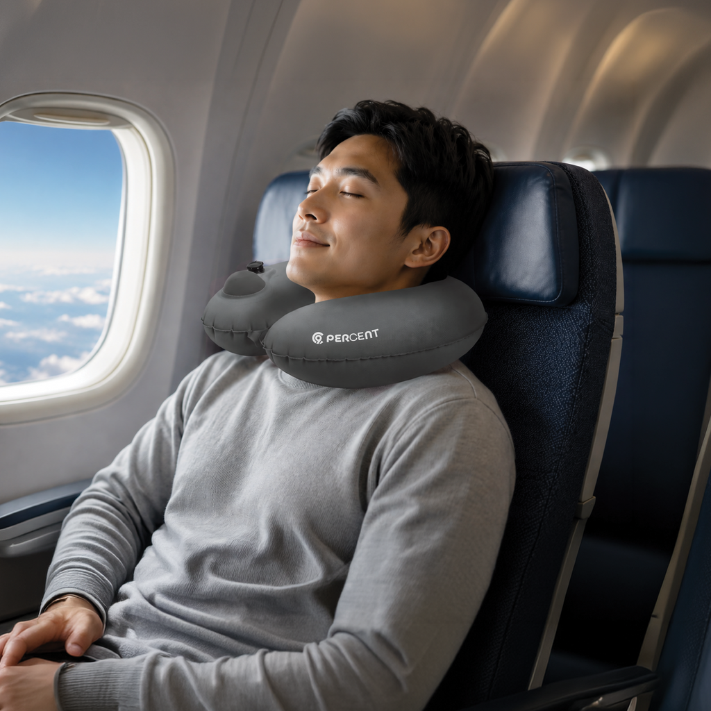 90 Percent Ergonomic Inflatable Air Pressure Neck Support For Ultimate Relaxation Pillow