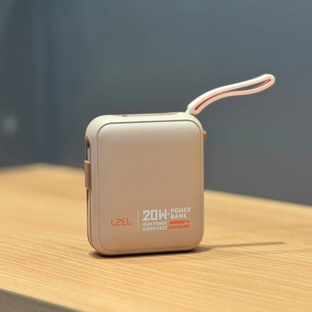 LZEL ZenoFlex Charge Mini 10000mAh PD Power Bank â€“ 20W Output / 18W Input | Mocha
