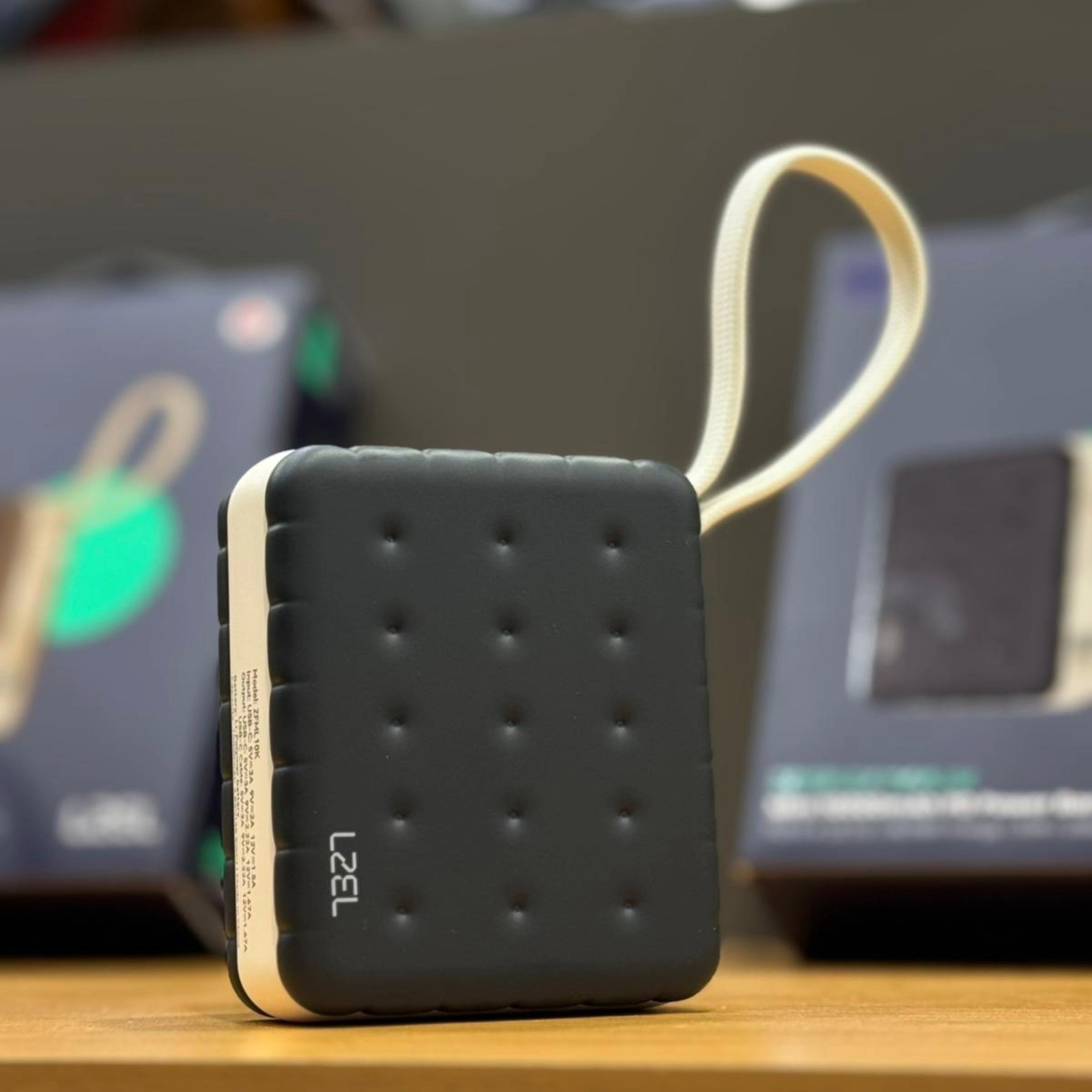 LZEL ZenoFlex MaxLux Mini 10000mAh PD Power Bank â€“ 20W Output / 18W Input (15W Wireless) | Navy Blue