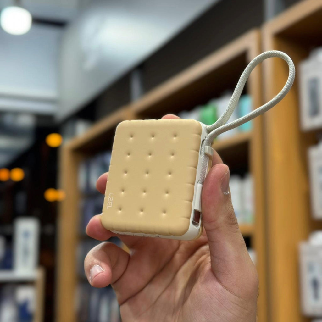 LZEL ZenoFlex MaxLux Mini 10000mAh PD Power Bank â€“ 20W Output / 18W Input (15W Wireless) | Beige