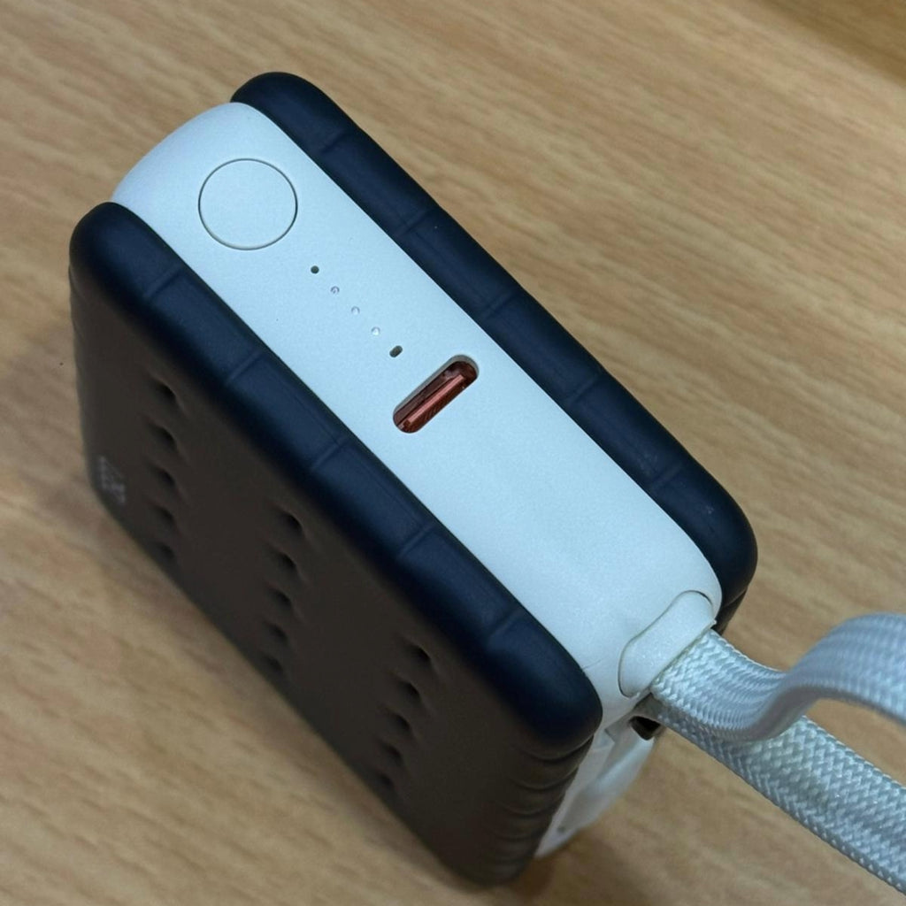 LZEL ZenoFlex MaxLux Mini 10000mAh PD Power Bank â€“ 20W Output / 18W Input (15W Wireless) | Navy Blue