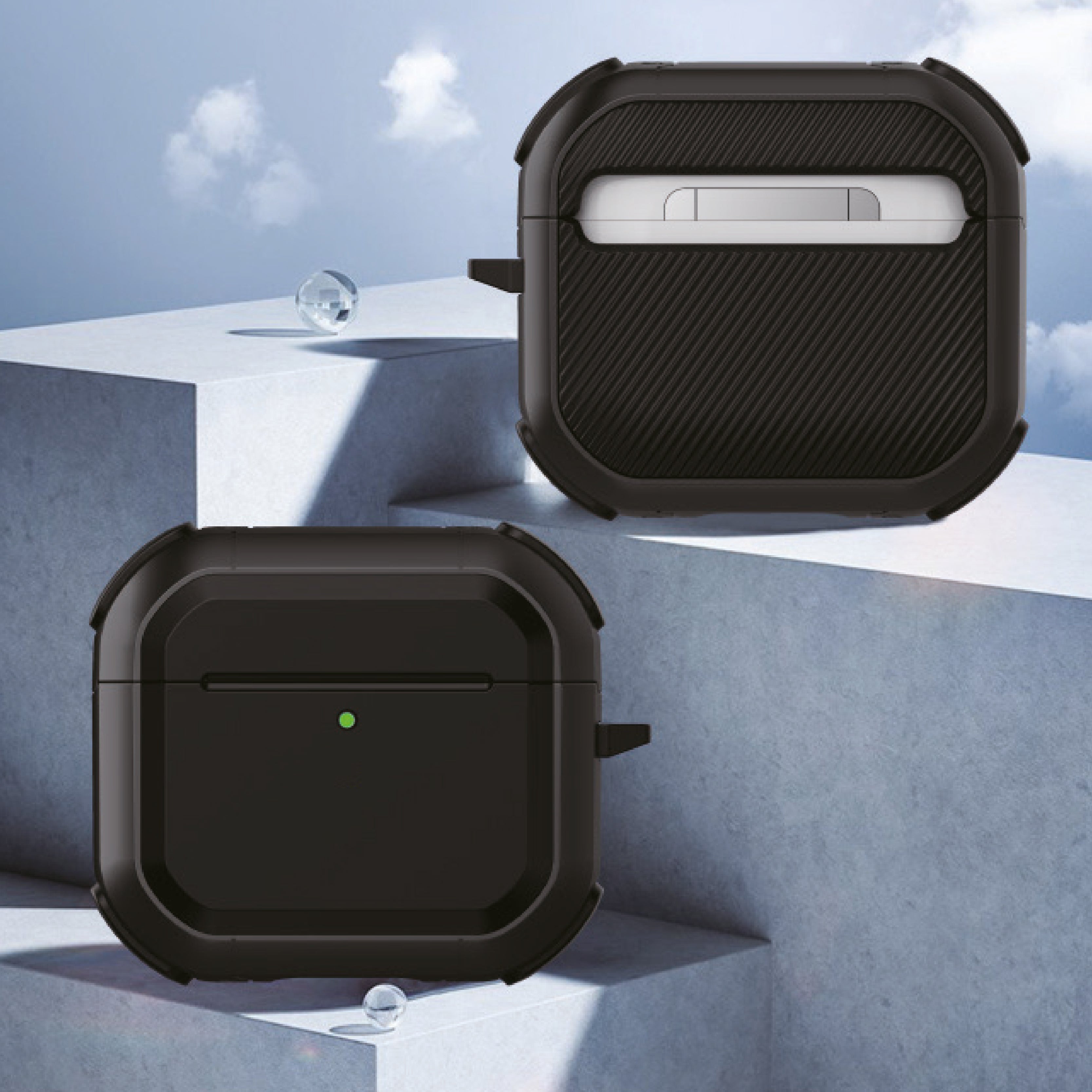 LZEL Airpods 4 Aurum Guard Max Hard PC+TPU Case | Black