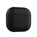 LZEL Airpods 4 Aurum Guard Premium TPU Leather Case | Black