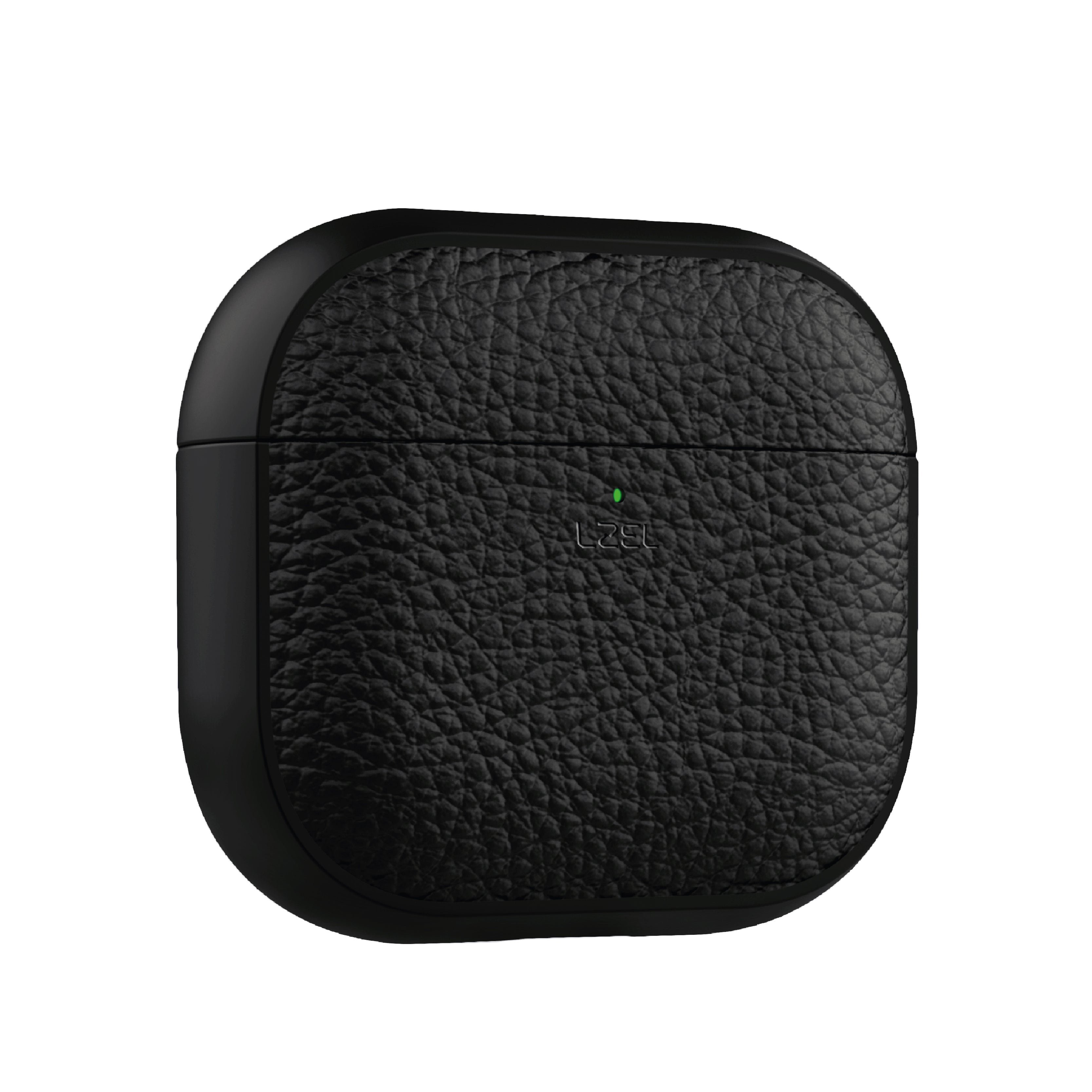 LZEL Airpods 4 Aurum Guard Premium TPU Leather Case | Black