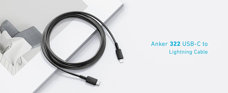 Anker 322 USB-C to Lightning Cable 3 M | Black