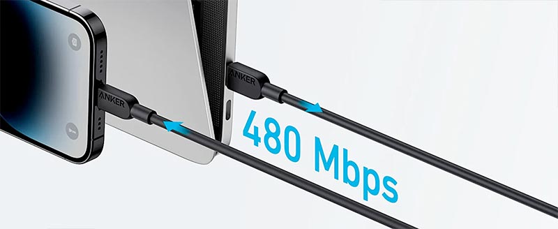 Anker 322 USB-C to Lightning Cable 3 M | Black